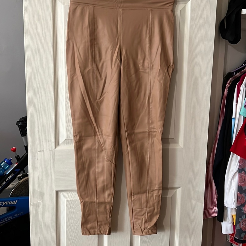 Faux leather pants